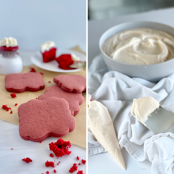 Perfect Pairing - Very Red Velvet Sugar Cookie and Completely Cream Cheese Royal Icing