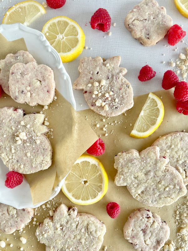 Raspberry Lemon Streusel Sugar Cookies