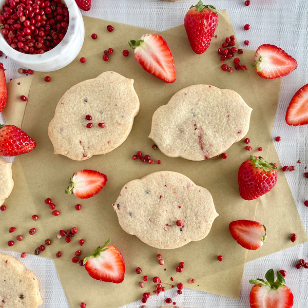 Strawberry Pink Peppercorn Sugar Cookie