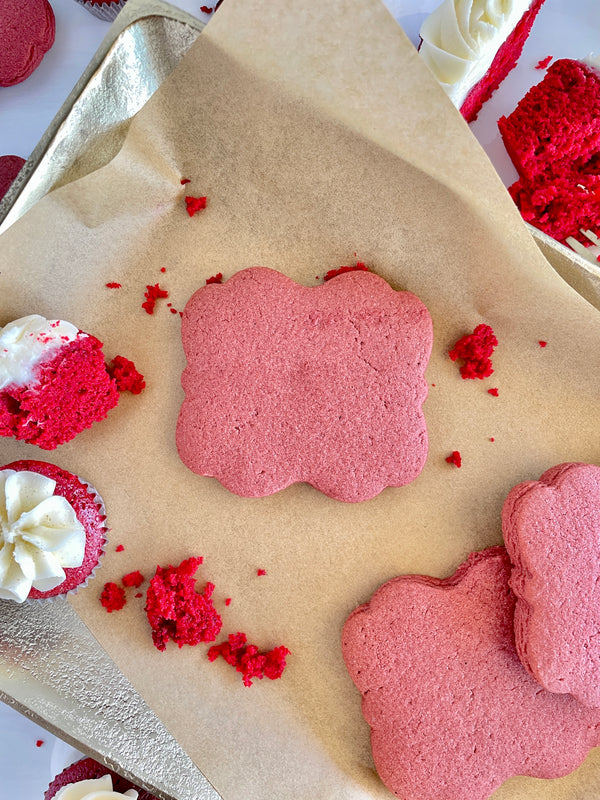 Perfect Pairing - Very Red Velvet Sugar Cookie and Completely Cream Cheese Royal Icing